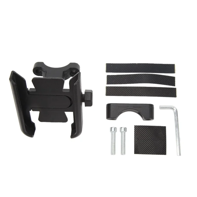 Bike Phone Bracket Handlebar Metal Phone Clamp 360 Degrees Rotation Cushion Padding Anti Shake Quick Release Easy Installation
