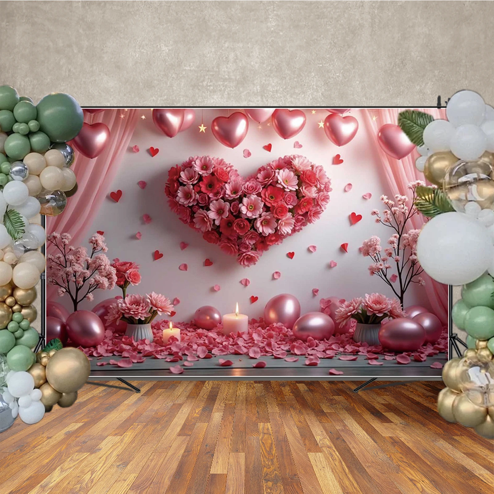 MOON.QG День Святого Валентина фон юбилей любовь сердце свадебный душ фото фон цветок свадьба видео будуар помолвка