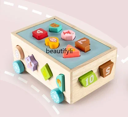 

Baby building block toys, early education puzzle assembly wood large particles enlightenment, boys and girls