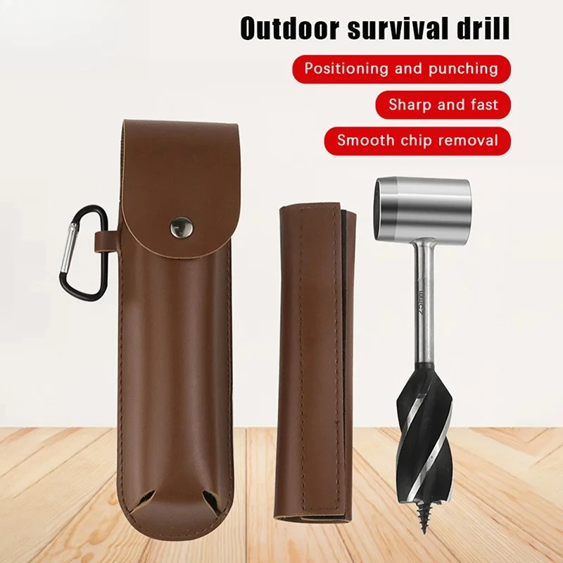 Settlers Hand Drill Punch Tool For Camping Hiking Portable Outdoor Survival Woodworking Tools Hand Auger Drill Bits Bushcraft