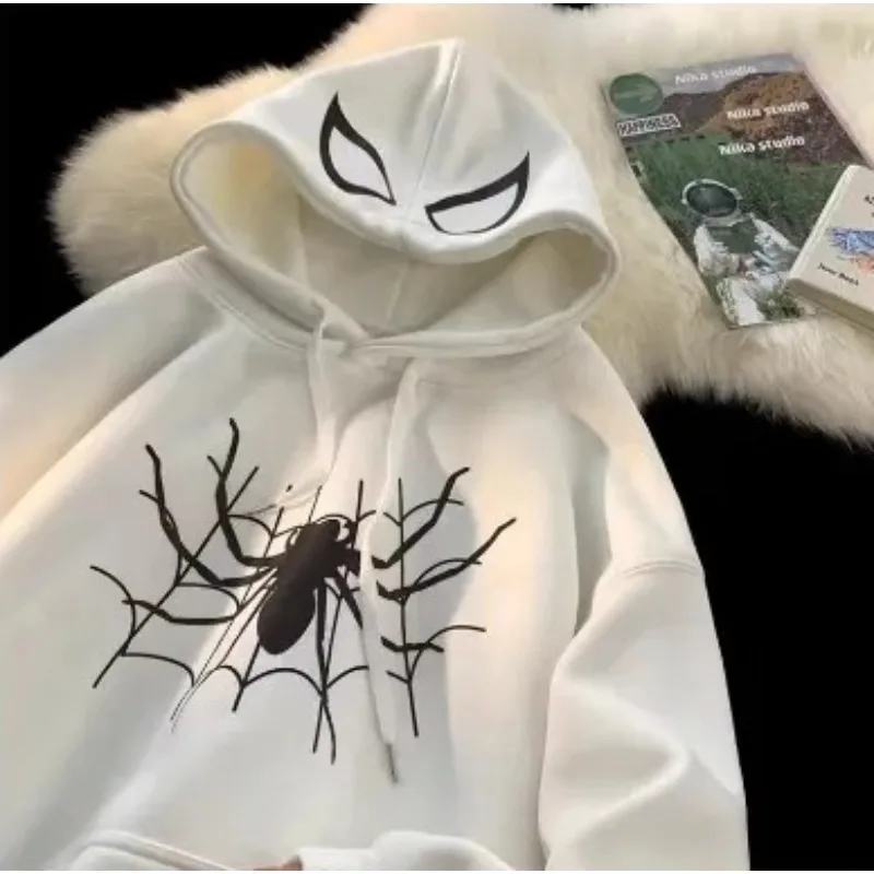 Primavera y otoño marca de moda americana Spider Man Sudadera con capucha moda Casual ropa deportiva hombres y mujeres Harajuku Sudadera con capucha vestir diario