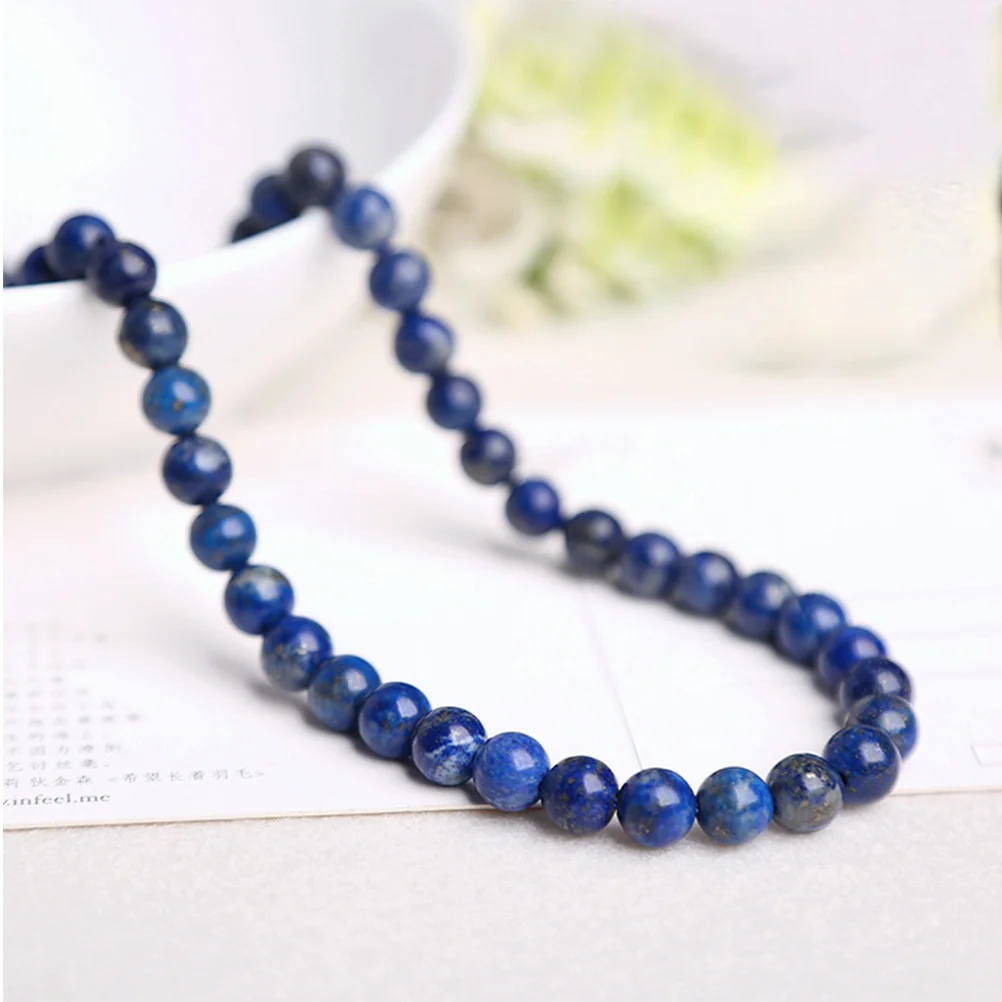 

1 set Blue Decorative Loose Stone For Diy Jewelry Craft String Bracelet Stone Beads Necklace Decor String Beads