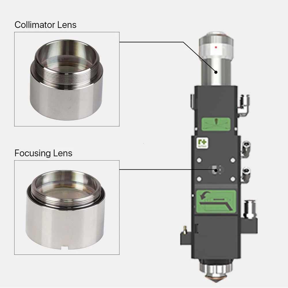 Imagem -04 - Xjcut Raytools Fibra Colimador Lente & Foco Lente D30 F100 125 mm para Raytools Fibra Laser Cabeça de Corte Bt240 Bt240s 04kw