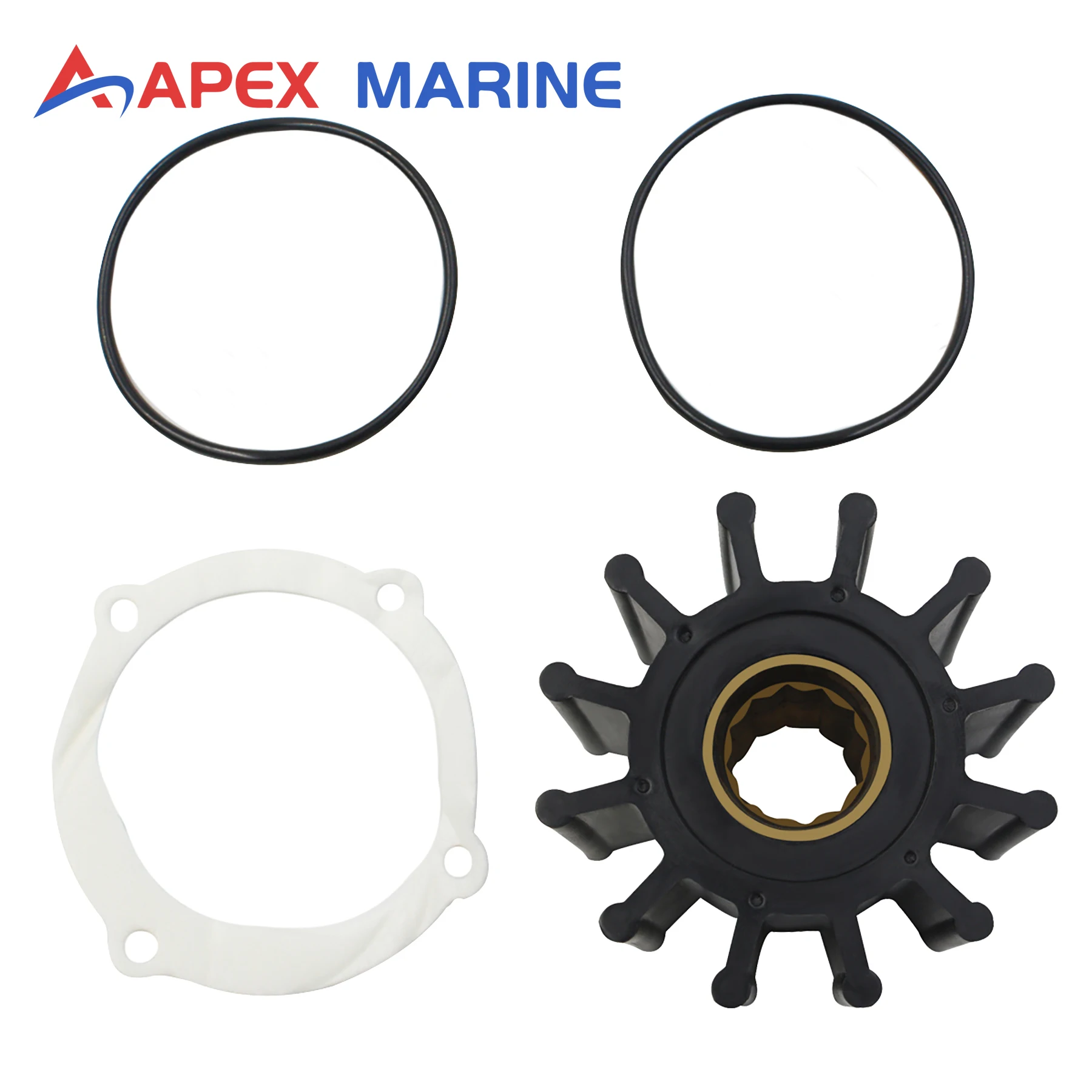 X08812 Fits for Yanmar 6LY2 6LY3 Inboard Diesel Motor High Performance 10 Blades Spline Drive Cooling Replacement Service Kit