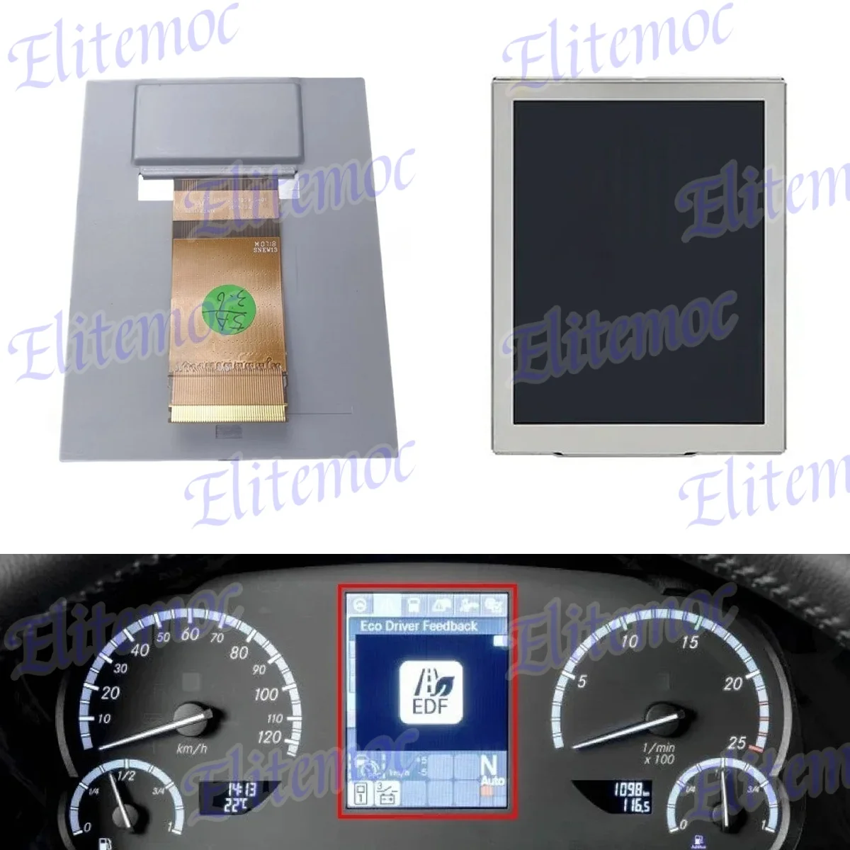 

COG-VLUK7016-204 5.0" inch LCD Display for Mercedes-Benz Actros Tourismo Instrument Cluster Dashboard Screen Replacement