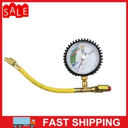 Pressure Gauge -1~60bar Nitrogen Pressure Tester For R134a, R22, R407C, R410A HVAC Systems Cold Test Table Tool Accessories