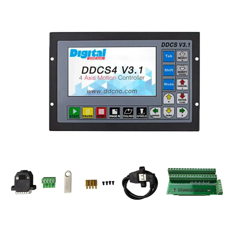 Upgrade DDCSV3.1 3/4 Axis 500Khz G Code Off-Line Controller To Replace Mach3 USB NC Controller For NC Drilling And Milling