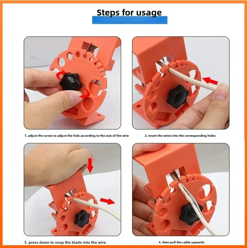 

1pc Handheld Copper Wire Stripper Manual Copper Wire Stripping Machine Cable Stripper Tools, Manual quick wire stripper