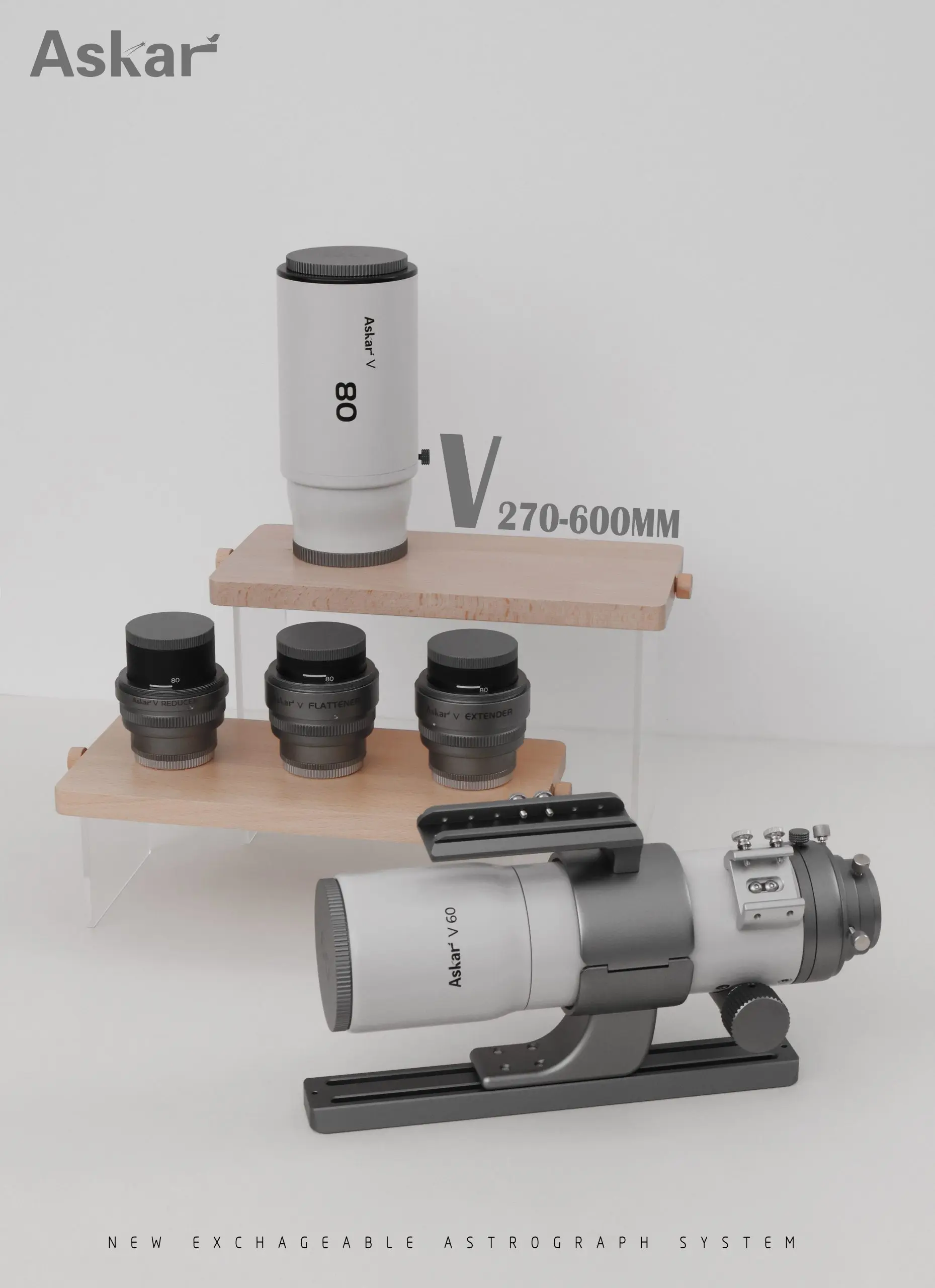 Askar V Modular 270-600mm Interchangeable Apo Triplet Telescopio