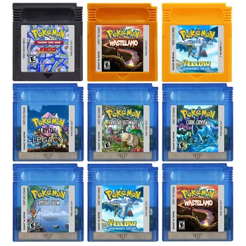 כרטיס משחק GBC 16 ביט לקונסולת משחקי וידאו פוקימון קריסטל לגסי TCG ניאו ווסטלנד צהוב קרמורנט בשפה האנגלית