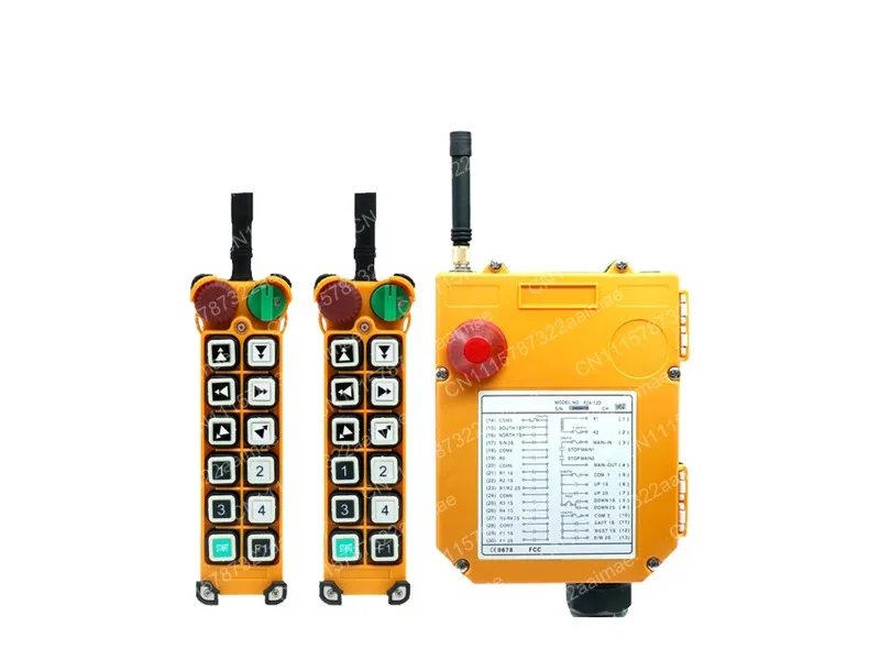 Industrial Wireless Remote Control Crane 12 Channels 12V 24V 220V 380V Single Dual Speed F24-12S F24-12D