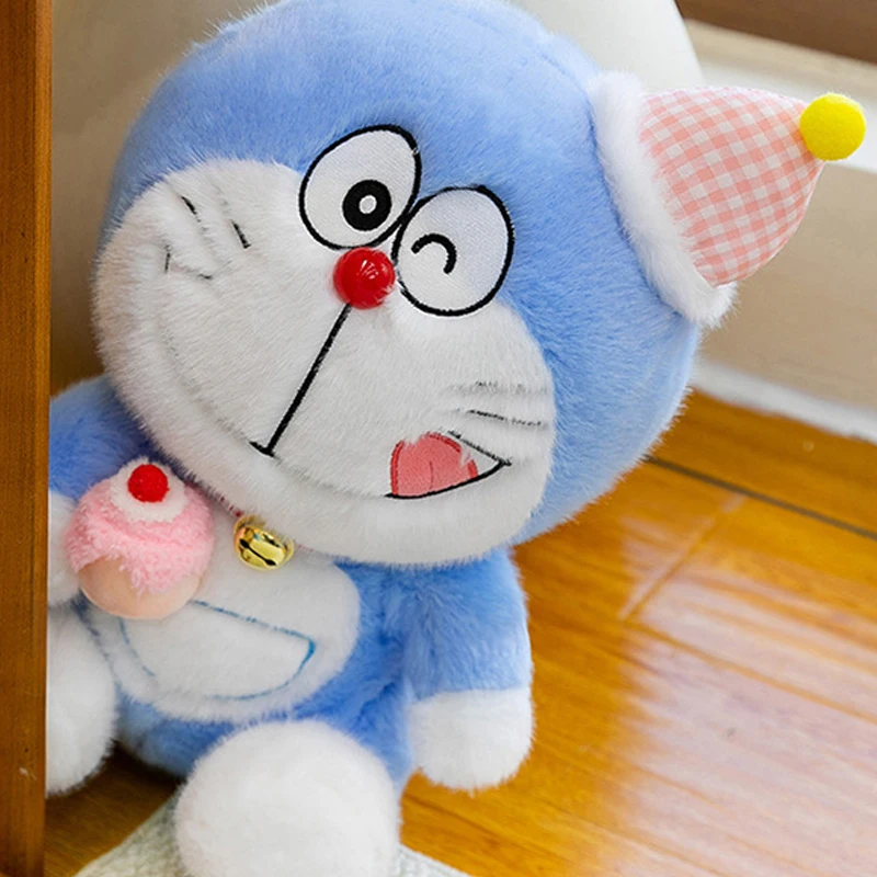 30-50cm Doraemon Plush Toys Classic Large Plushie Anime Cartoon Birthday Pillow Doll Kawaii Stuffed Gift for Childrens Xmas