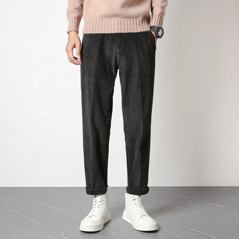 

MRMT 2025 Brand New Corduroy Trousers Men's Youth Men's Trousers Striped All-Match Men's Casual Pants Pants For Male Trawers