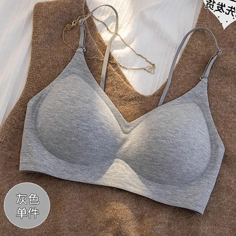 Push-up-BH für kleine Brust, nahtloser, rückenfreier, selbstklebender BH mit dünnen Trägern, sexy Lift-BH für Frauen, feste Körbchen ohne Bügel