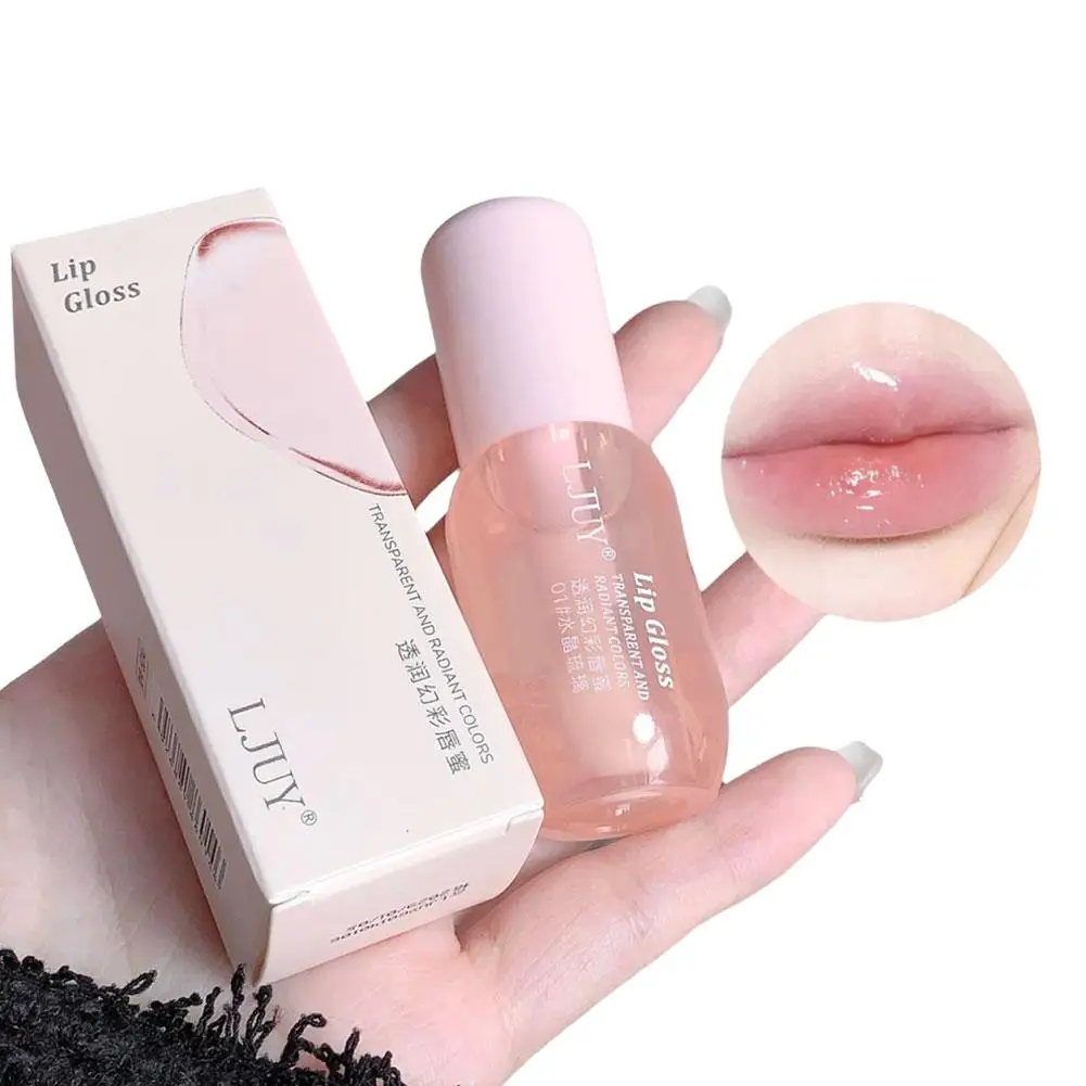 Lip Protection Essence Lasting Hydrating Lip Gloss Water Moisturizing Oil Balm Jelly Fruit Lipstick Transparent Crystal Lip I2T1