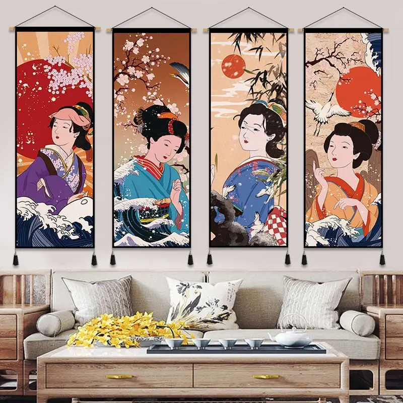 

Japan Style Fujiyama Scroll Paintings Livingroom Bedroom Room Decor Aesthetic Tapestry Wall Hanging House Decoration Wall Art