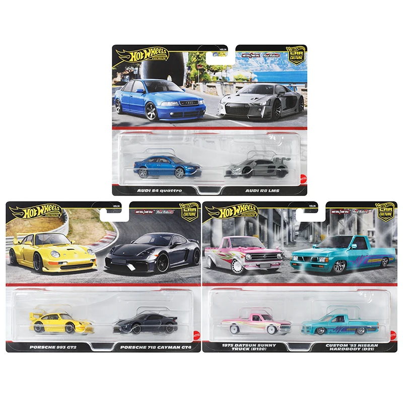

Genuine Hotwheels Car Culture 2 Pack Set 2024 1/64 Diecast Vehicle Premium Collect New Unopened Hbl96 Model Cars Toy Boys Gifts