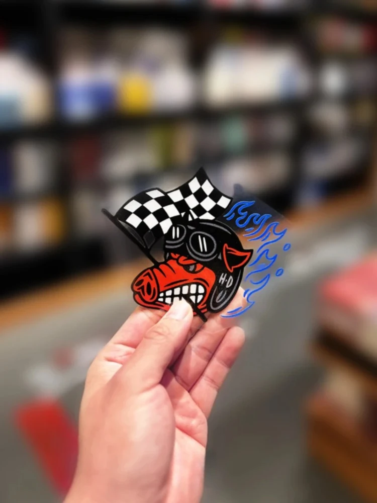 Reflective Decal Sticker for Motorcycle Helmet End Grid Flag Indoor Outdoor Glass Paint Surface Waterproof Hollow Sticker