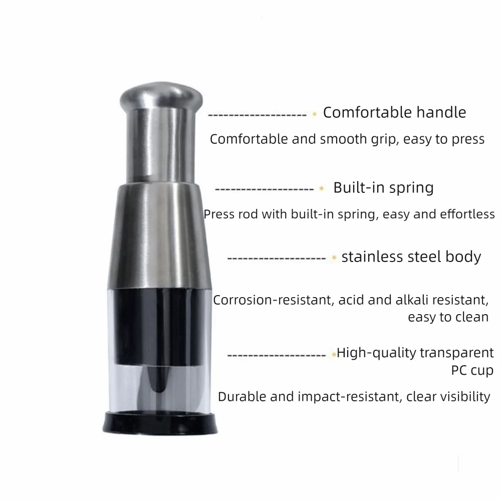 

Многофункциональный измельчитель чеснока из нержавеющей стали, ручной пресс, ручная дробилка для томатов, ручной измельчитель для очистки, кухонный