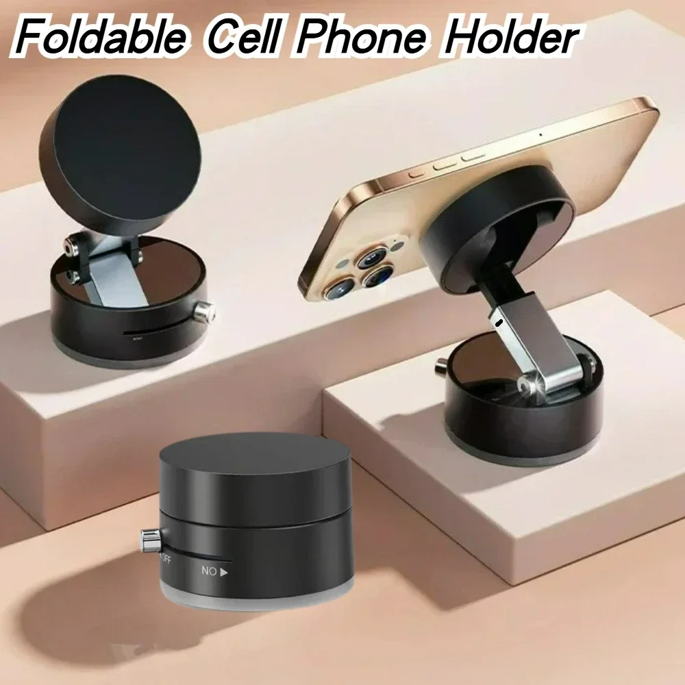 Premium Magnetic Holder Vacuum Suction Foldable For Cell Phones Iphone Xami Hwei Car Desktop Bathroom Outdoor Sports Portable