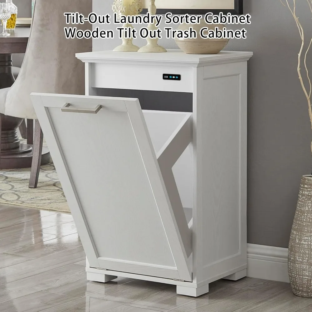 خزانة فرز الغسيل الخشبية المائلة مع ميزات إزالة الروائح الكريهة والأيونات السالبة لتعزيز النظافة المنزلية والتنظيم