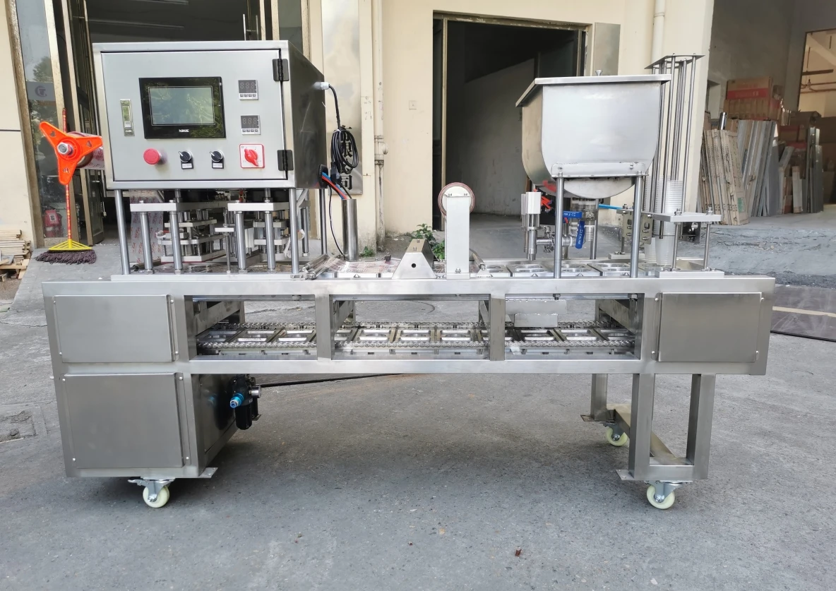 Commercial  jam cup filling and sealing machine small honey cup filling and sealing machine