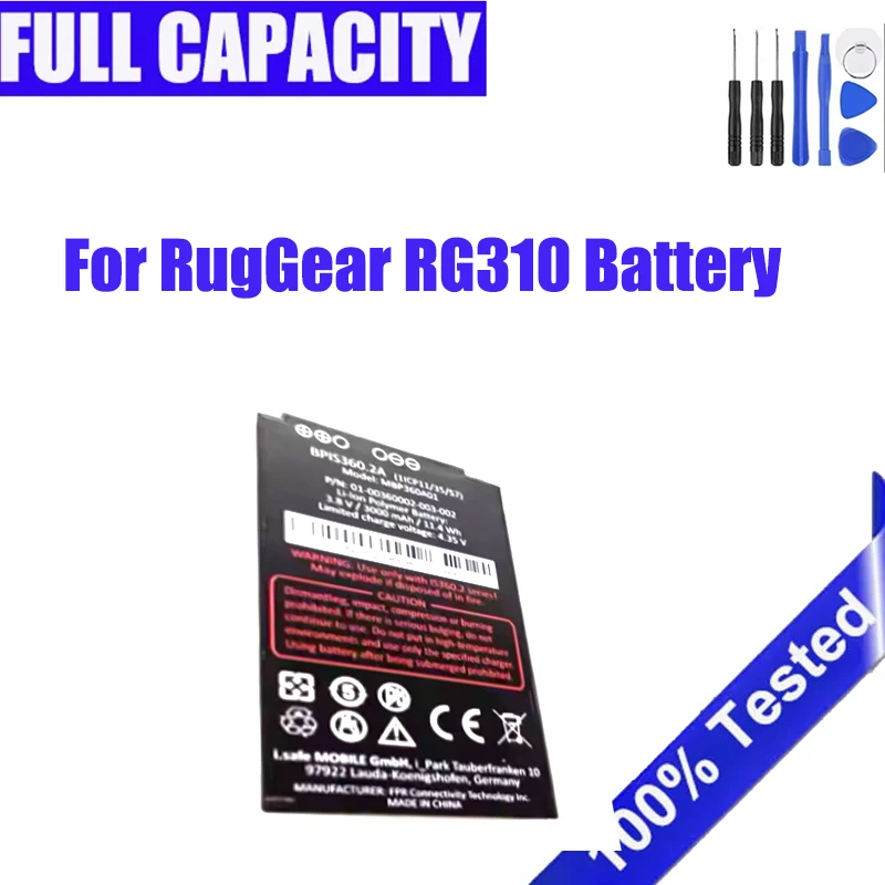 

Оригинальный новый аккумулятор для RugGear RG310 BL360CI 3600 мАч с инструментами