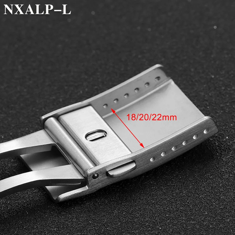 18mm 20mm 22mm Orologio Chiusura in acciaio inossidabile massiccio 316L Fibbia pieghevole Uomo Donna Orologio Fibbia per cinturino in metallo siliconico Accessori