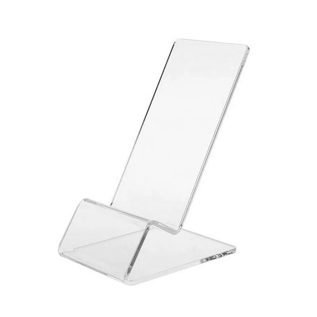 

Acrylic Cellphone Rack Indoor Holding Shelf Tabletop Support Racks Stable Compact Structure Transparent Display Stand
