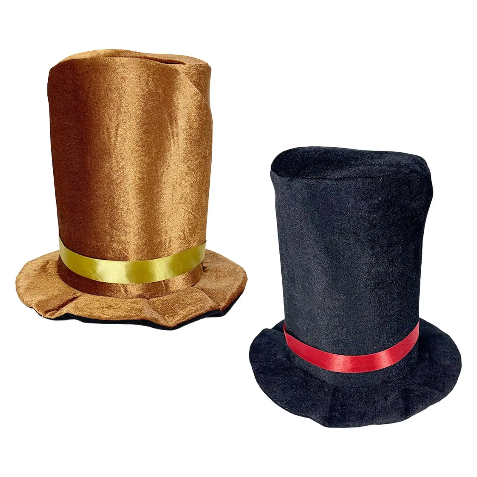 Dense Velvet Top Hat for Halloween Party Magic Show Butler Costume Adult Funny Hat Birthday Gift