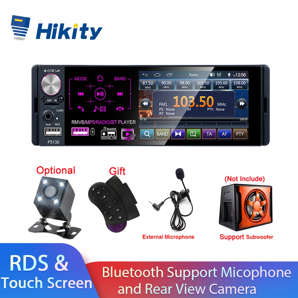 Hikity Car Stereo 1 Din Radio Bluetooth Autoradio 4.1