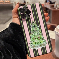 Striped Christmas Tree Pattern Phone Case For Honor 400 200 Pro Magic 7 6 5 Lite X9C X9 X8 X7 X7A X7B X7C Shockproof Soft Cover