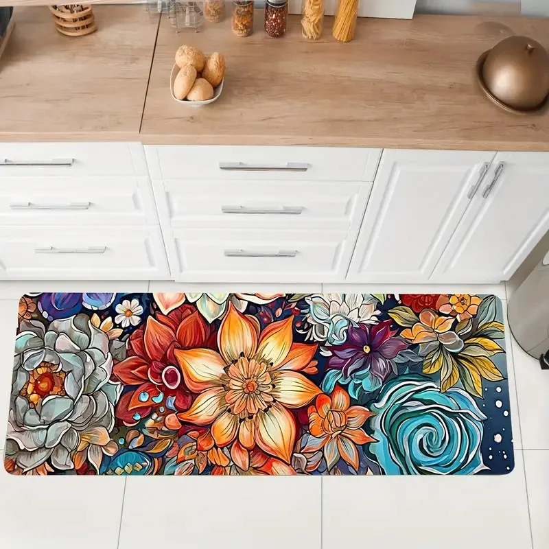 1PC multicolored kitchen living room carpet mat doormat waterproof non-slip carpet, can wash home decoration strip carpet mat