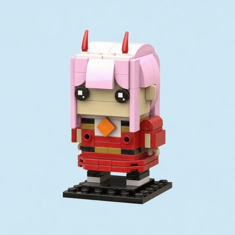 

135 шт. MOC Zero Two Darling In The Franxx модульные DIY сборка строительные блоки развивающие игрушки для детей подарок на день рождения