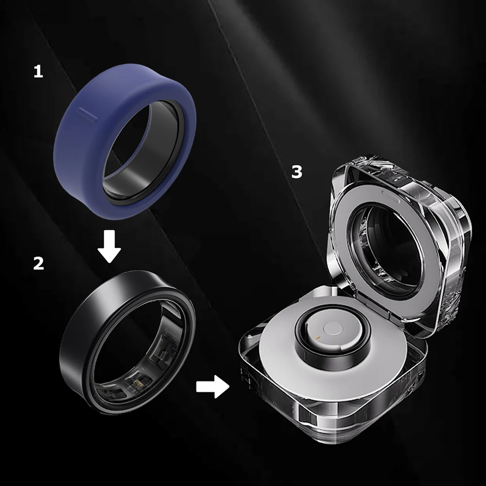 Per Samsung Galaxy Ring Smart Ring Cover in pelle Custodia protettiva in silicone antigraffio Custodia protettiva per Galaxy Ring Size 5-13