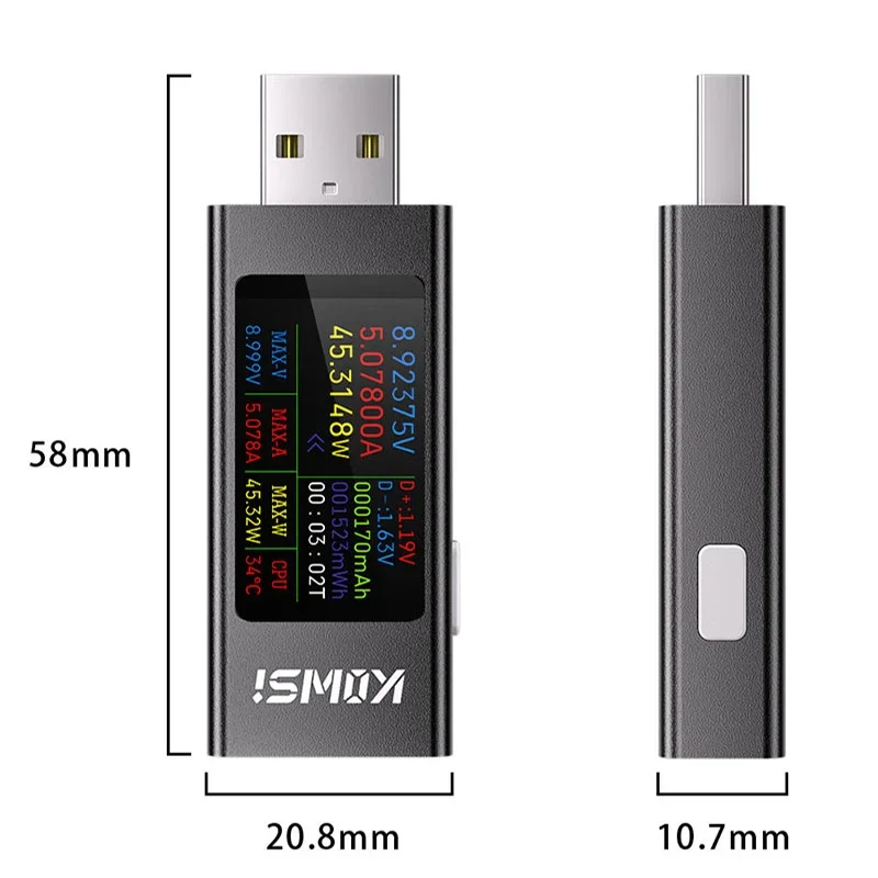 デジタルDC電圧計と電流計,電流電圧計,USBテスター,電流計検出器,充電器,インジケーター,4-30v,6.5a