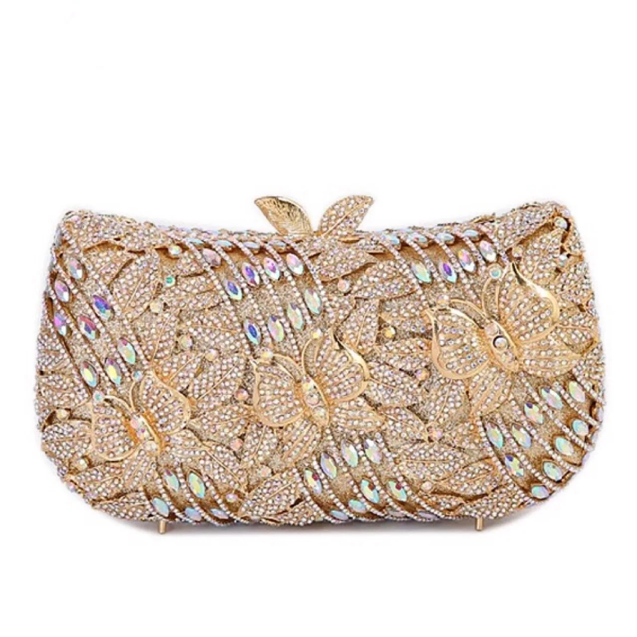 Hollow Out Women Evening Bag Gold Crystal Banquet Handbag Luxury Diamond Clutch Purse Wedding Bride Bags Elegant Dinner Bag view 5