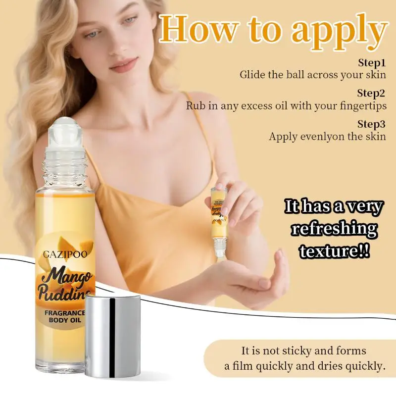 

GAVARRY Mango Pudding Roll-On Fragrance Oil Long Lasting Women's Fragrance Body Oil Portable Mini Fragrance For Daily Use