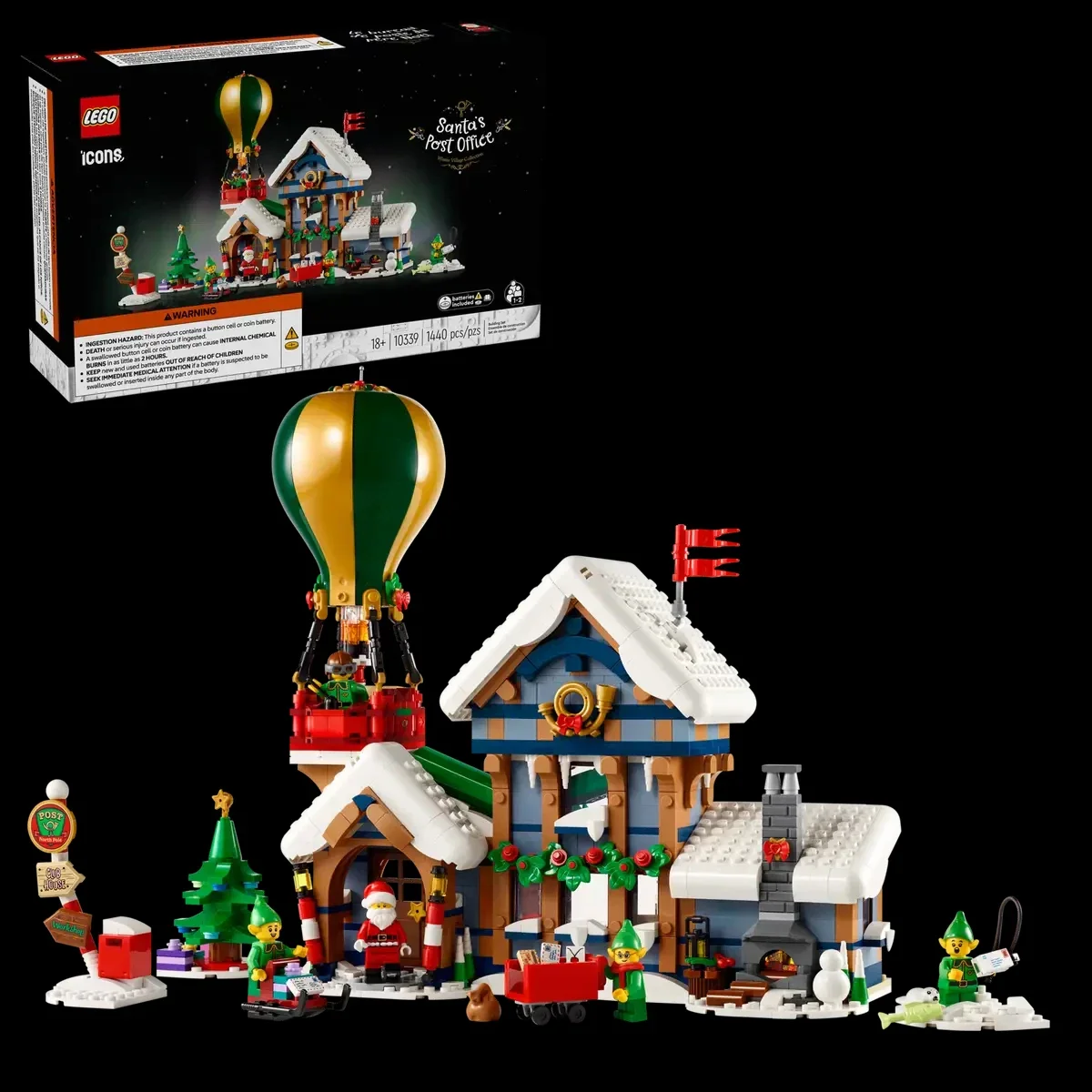 Lego Santa's Post Office 10339 5 Minifigures for 18+ Ages 1440 Pieces