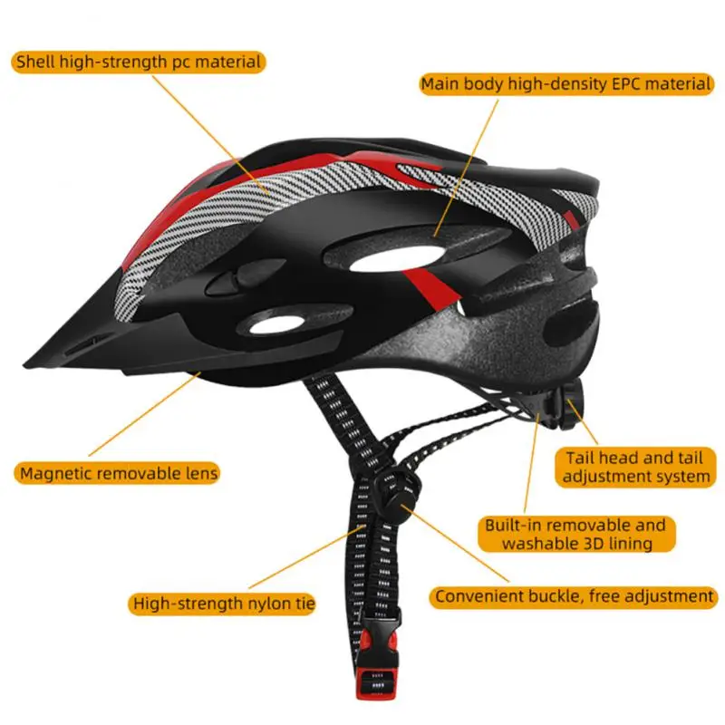 Imitation one-piece helmet, self-propelled helmet, mountain bike split helmet, riding equipment accessories, carbon fiber helmet