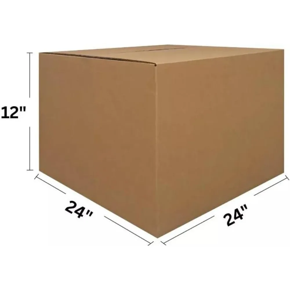 صناديق بريد وشحن كبيرة مموجة - 10 عبوات، 24 × 24 × 12 بوصة، عبوة متينة للشحنات السائبة #5