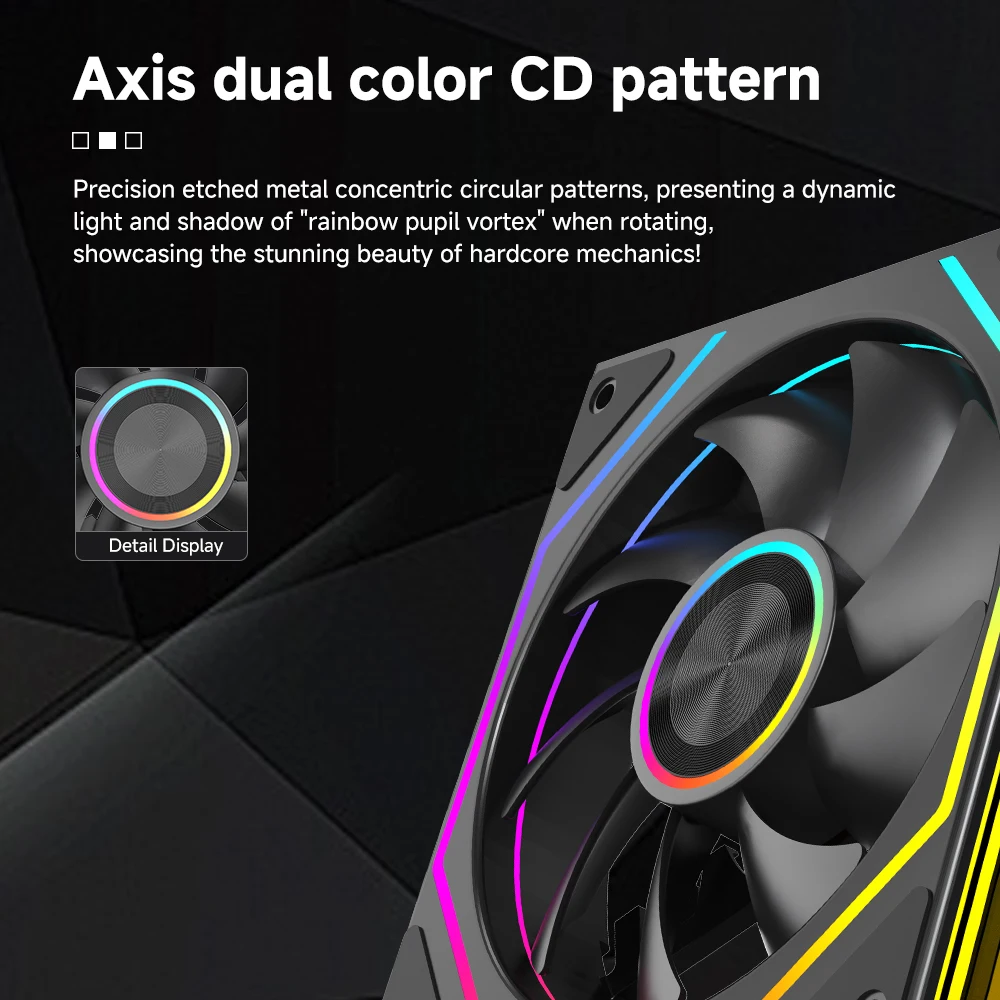 Jungle Leopard Prism 4 RS Ultra Quiet Case Fan 12CM Cooling Desktop Silent ARGB Divine Light Synchronous Unlimited Mirror