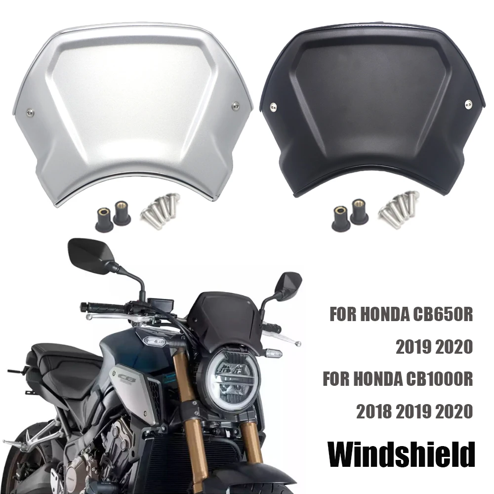 New Motorcycle Accessories Modified WindScreen Windshield Front Deflector FOR HONDA CB650R CB1000R 2018 2019 2020