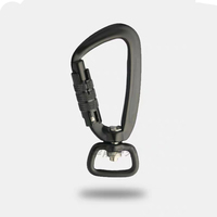 4KN Heavy Duty Swivel Auto Self Lock Carabiner Hook Dog Leash Clip Snap 7075 Aviation Aluminum Swivel Bolt Snap Hook Swivel