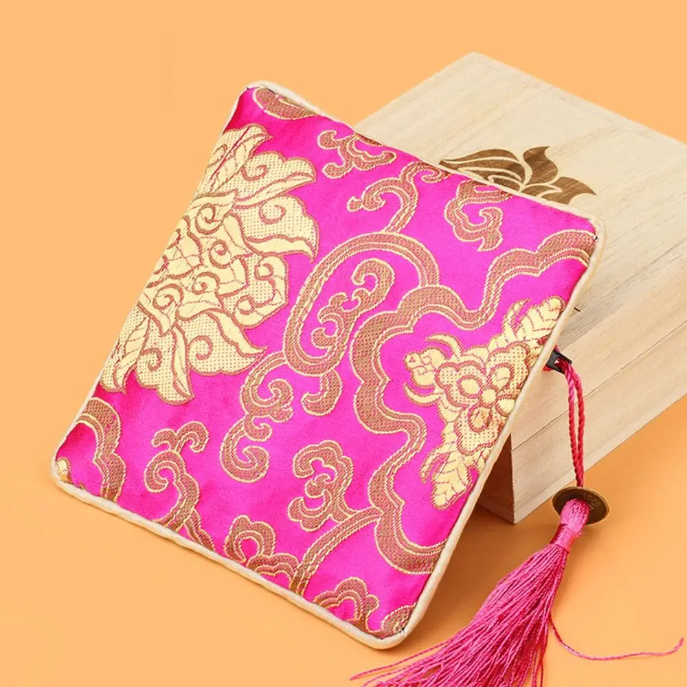 Embroidery Flower Pattern Jewelry Packaging Jewelry Storage Bag Chinese Style Coin Purse Brocade Pouch Silk Jewelry Organizer