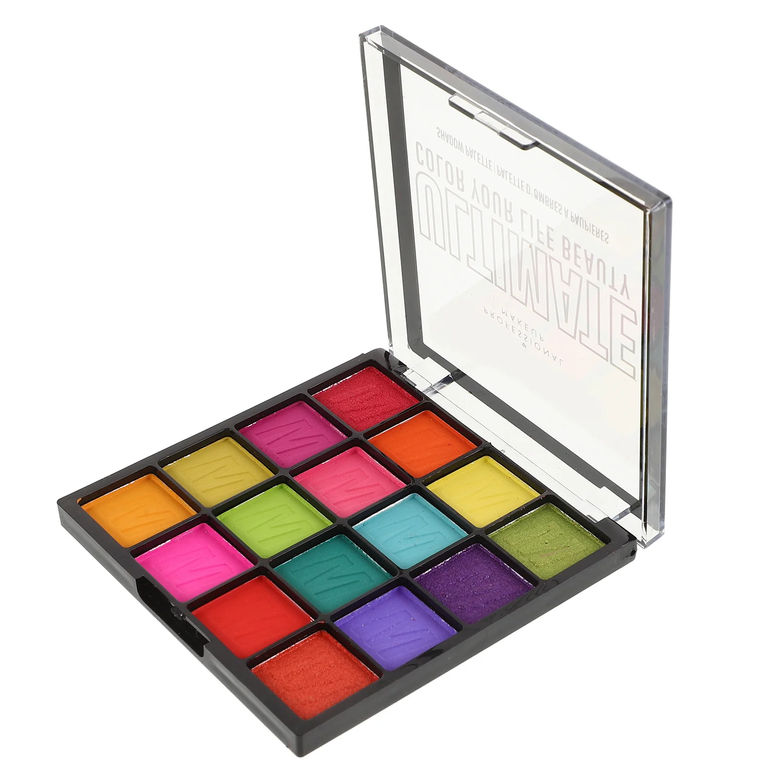 Paleta de sombras de ojos, 16 colores, brillo nacarado, mate, resistente al agua, paleta de maquillaje colorida brillante para el Festival de Halloween
