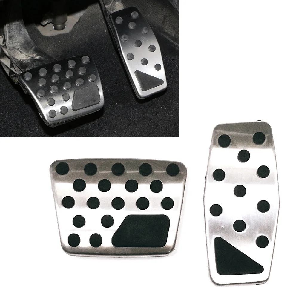 Stainless Steel Car Brake Gas Pedals Cover For Jeep Renegade BU 2015-2023 For Compass MP 17-23 For Fiat 500X 15-2022