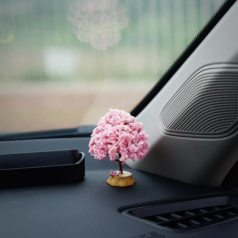 Personality Car Simulation Flower Tree Ornament Micro Landscape Green Plants Natural Senior Mini Console Fresh New  Accessories