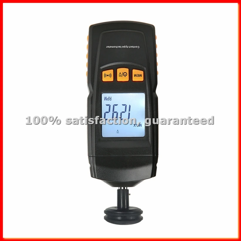 Handheld Digital Tachometer Contact Motor Tachometer Speedometer Tach RPM Tester Wide Measuring Rang 0.5 - 19999 RPM-ABWY