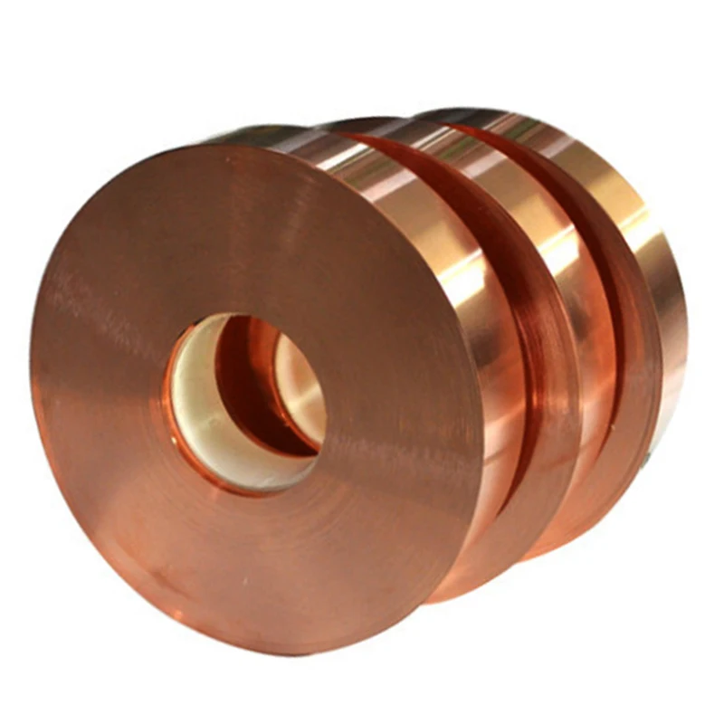 T2 Copper Belt Pure Red Copper Ultra-thin Copper Foil Copper Sheet Roll Thick Plate Grounding Conductive Heat Sink Non-brass 1M